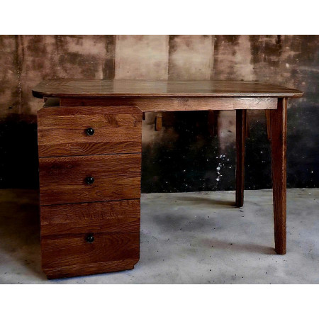 Ora Walnut : Bàn Làm Việc + 3 Ngăn Kéo Đảo Chiều